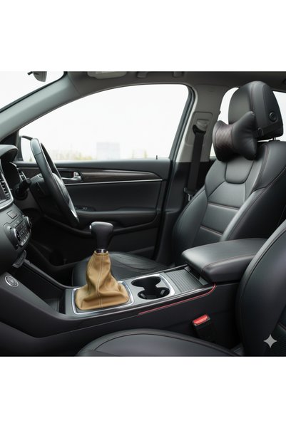 R.O RELAXOTOAKSESUAR Gear Shift Boot Cover. Beige High-Quality Gear Shift Boot Cover