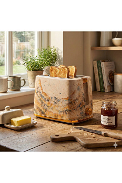 Koolen محمصة خبز مزدوجة من كولن، 900 واط، 6 سرعات، برتقالي رخامي