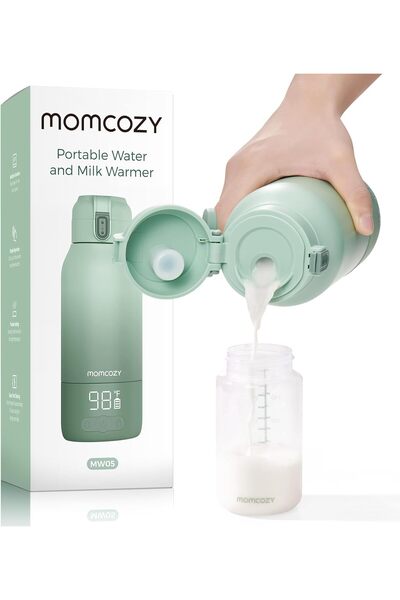 Momcozy جهاز تسخين الحليب المحمول للسفر - وضعان لتسخين حليب الأم والماء