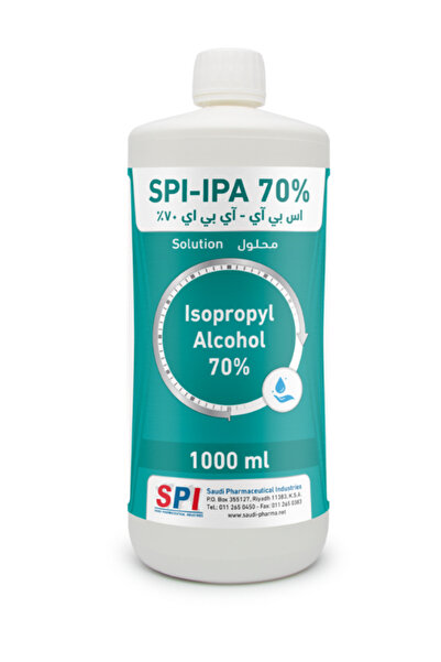 SPİ 70% Isopropyl Alcohol - 1 Litre (Pure & Clear)