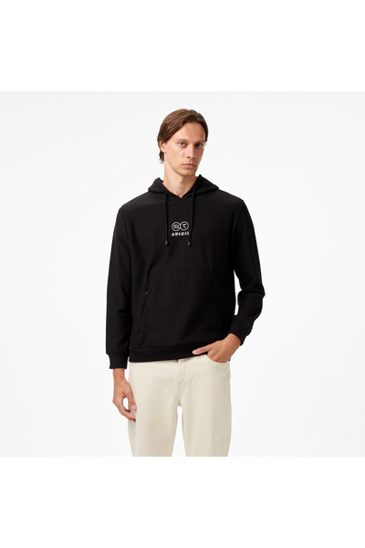 United 4 UNITED4 هوديي رجالي أسود