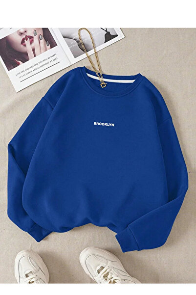 Mayer Butik Unisex Women/Men's Brooklyn Custom Colorful Oversize Crew Neck Co...