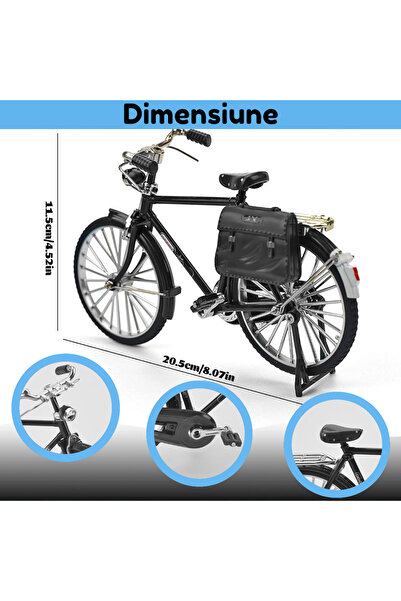 OEM Vintage bicycle model, 3D metal, 1:10 scale, realistic shape, 56 adjustable parts