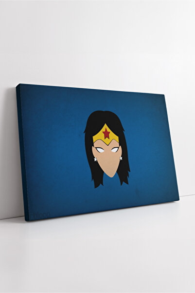 KOSS Dijital Wonder Woman Minimal Mask DC Comics Fundal albastru Copii Adolescent Cameră Decorativă Pictură pe pânză