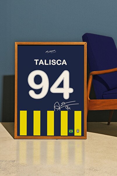 Base Concept Αυτόγραφη αφίσα Anderson Talisca σε κίτρινο και ναυτικό μπλε, μέ...