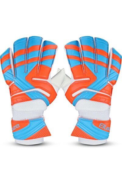 NIVEA Blaze Goalkeeper Gloves (Synthetic, Hybrid Design, Orange/Black, Large)