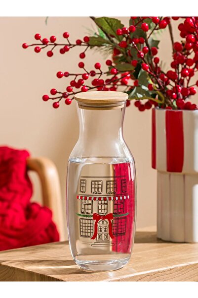 LC Waikiki LCW HOME Karışık Yılbaşı Temalı Cam Sürahi 1000 Ml