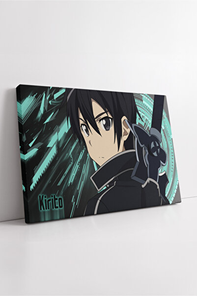 KOSS Dijital Sword Art Online Kirito Anime Canvas Print Imagine de fundal digitală cu ilustrație a eroului Decor de perete pentru cameră