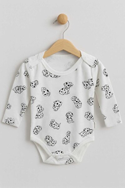 neocotton Cotton Printed interlock bottom snap long sleeve baby bodysuit