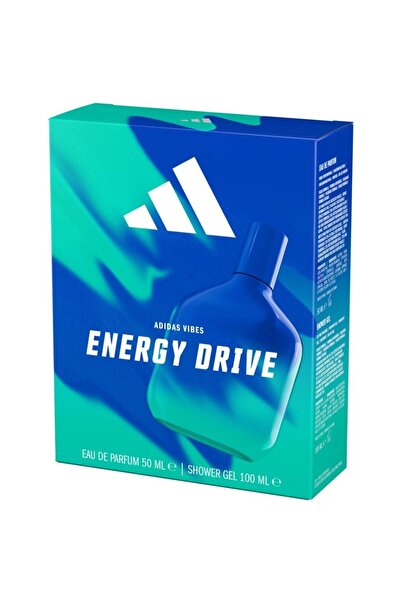adidas Men's Gift Box Vibes Energy Drive Eau de Toilette 50 ml, Shower Gel 100 ml