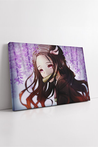 KOSS Dijital Demon Slayer Nezuko Portret anime cu tematică florală în tonuri ...
