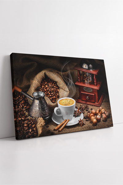 KOSS Dijital Coffee Bean Coffee Pot and Cup Composition Authentic Kitchen Caf...