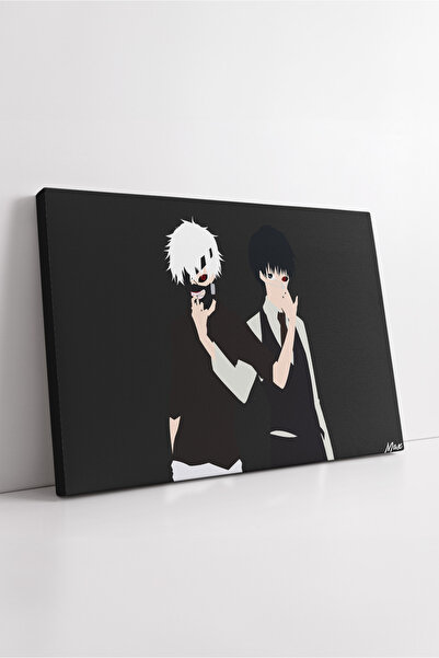 KOSS Dijital Tokyo Ghoul Kaneki în formă albă cu mască și în formă neagră Anime Minimal Binary K personaj Pictură modernă pe pânză