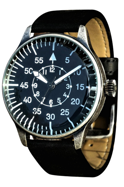Mil-Tec Ceas PILOT Retro MILTEC Aviator Vintage Militar Aviatie - Quartz Japonez Bratara Piele 3 ATM