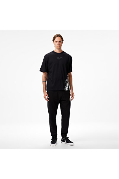 United 4 بنطال رياضي أسود للرجال من يونايتد4