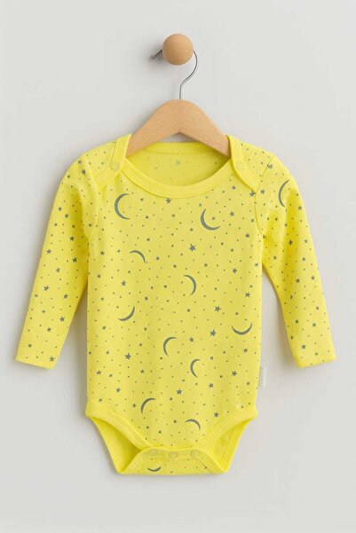 neocotton Cotton Printed interlock bottom snap long sleeve baby bodysuit