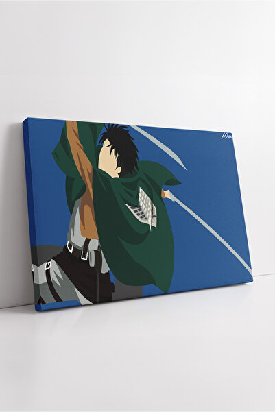 KOSS Dijital Atacul pe Titan Levi, pictură minimalistă pe pânză cu anime, cu ...