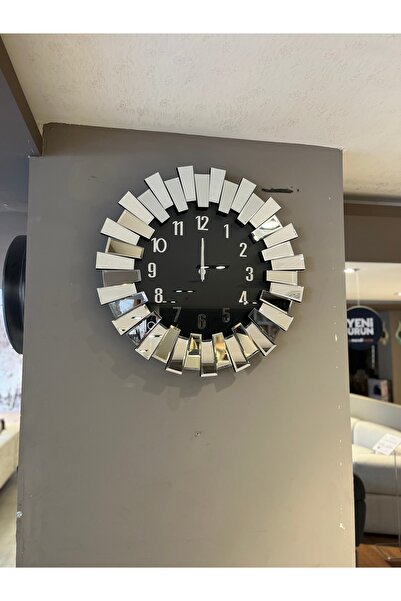 TUFAN COLLECTİON Piyano Silver Duvar Saati