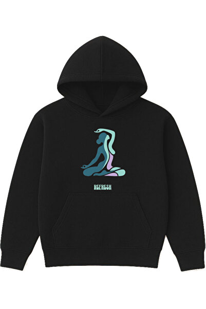 VSRN Φούτερ με κουκούλα Refresh Design με στάμπα, σε μεγάλο μέγεθος, μαύρο