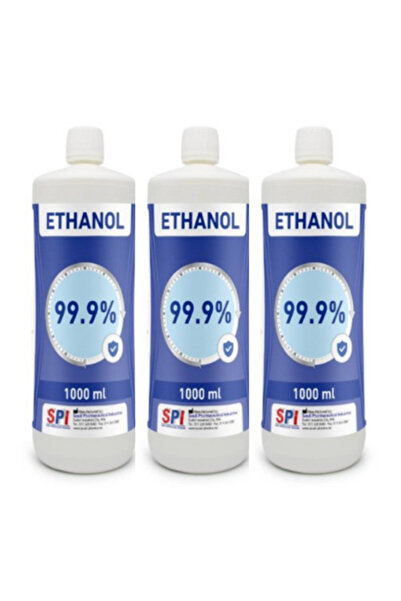 SPİ Ethanol 99% 1 L (Pure) - Pack of 3 -