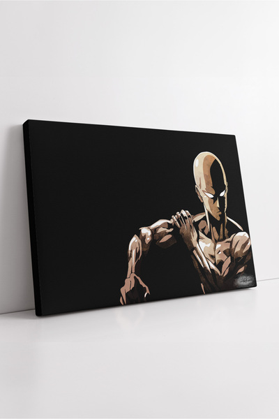 KOSS Dijital One Punch Man Saitama Minimal Dark Style Ilustrație puternică cu tematică anime Pictură decorativă modernă pe pânză