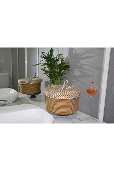 fa collection desing سلة تنظيم متعددة الأغراض مع غطاء، أزرق بلون الكوبالت مع غطاء، منظم مع غطاء