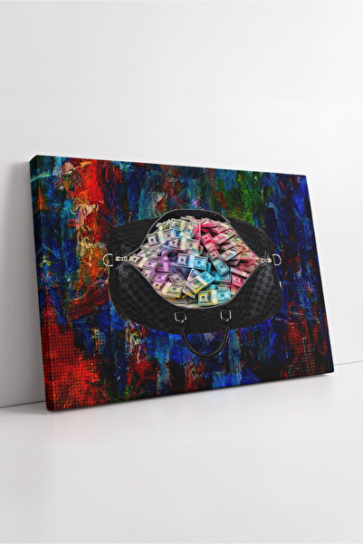 KOSS Dijital Poșetă cu bani Bancnote colorate Pictură pe pânză Imagine de per...