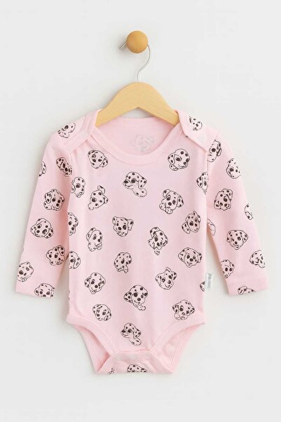 neocotton Cotton Printed interlock bottom snap long sleeve baby bodysuit