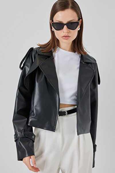 Hiccup Bdart Faux Leather Biker Jacket