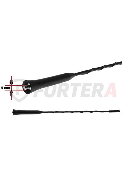 Fortera Tavan Anteni Çubuğu 35 Cm 5Mm İnce Diş Burgulu Corsa Combo Astra Vectra