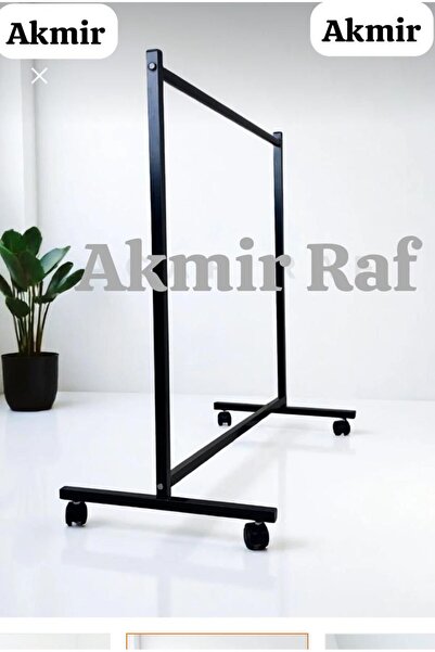 Akmir Raf Sabit Eteklik Askılık Ayaklı Askılık Tekerlekli Stand Konfeksiyon A...