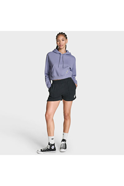 Converse Chuck Cropped Kadın Mor Swetshirt