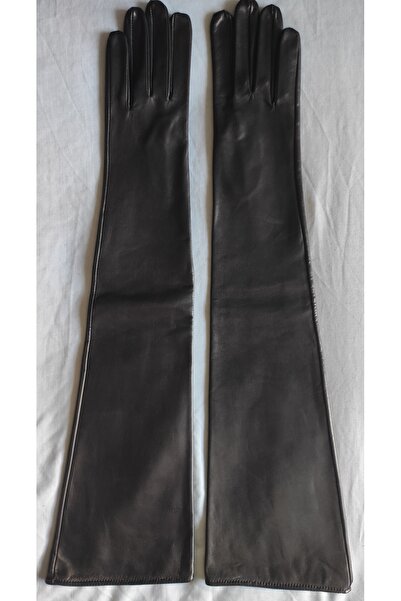 NO BRAND Manusi lungi piele 58 cm, marimea 8 - piele nappa