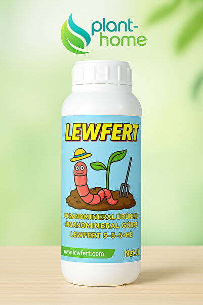 plant-home 5-5-5+ME Organomineral Sıvı Gübre 1 Litre – Solucan Gübresi İçerikli, Dengeli NPK