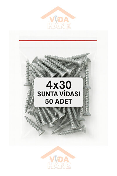Std VİDA HANE 4x30 SUNTA VİDASI 50 ADET
