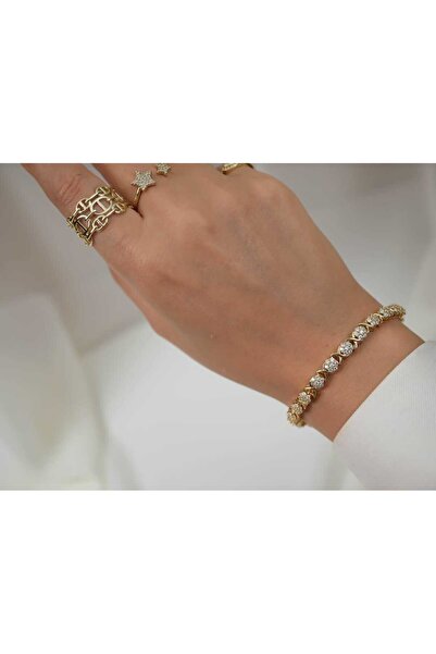 ATELİER TUĞBA Blk036 Shiny Ball Motif Bracelet - 17 cm + 2 cm Extension