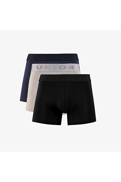 United 4 UNITED4 Classic Erkek Siyah/Gri Lacivert 3'lü Boxer