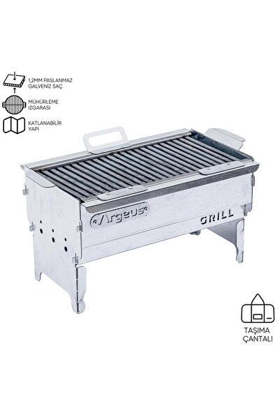 Genel Markalar Katlanabilir Ayaklı Portatif Mangal - Paslanmaz - Argeus - Ort...