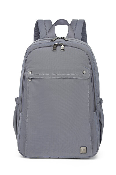 Hüvendo Smart Waterproof Double Compartment Large Size Middle and High School Backpack Gray