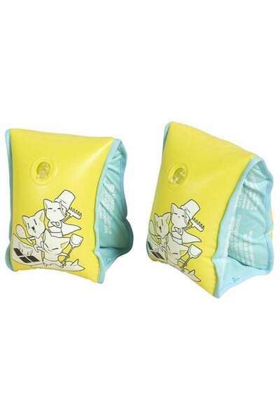 ARENA Inflatable Swim Armbands for Kids – Friends Design, Soft Yellow, Pool-Safe
