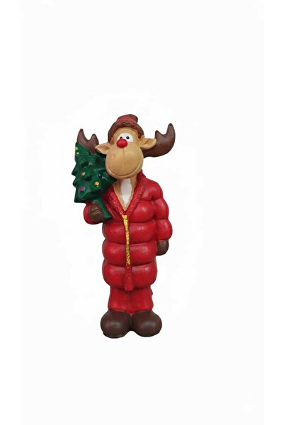 Dekoromi Dekoratif Yılbaşı Geyiği Noel Baba Konseptli (14x7cm) Dekorasyon ve ...