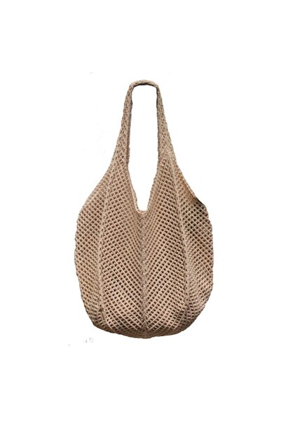 OEM - Geantă tricotată bej