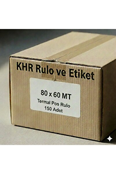 KHR 80x60 MT Termal Pos Rulosu 150 Adet (1 Koli) Yüksek Kaliteli Adisyon Fişi