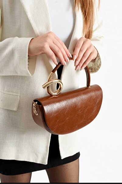 ÖZÜM TAKI Women's Leather Hand and Shoulder Bag Tan Color