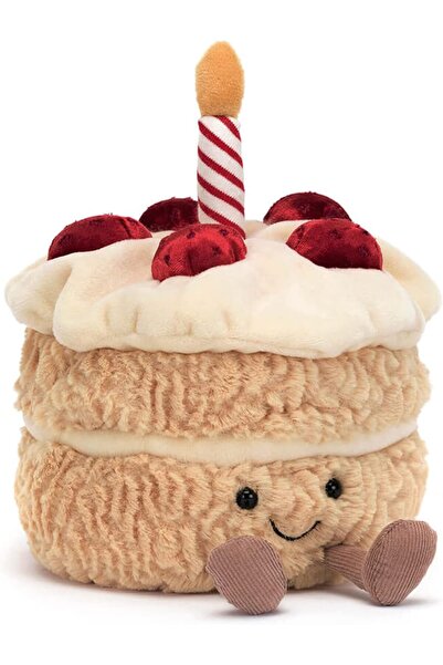 Jellycat - Fun Birthday Cake - L: 12 cm x W: 12 cm x H: 16 cm