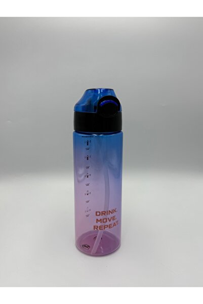 CELESTA زجاجة مياه مزدوجة اللون سعة 500 مل مع ماصة من مادة التريتان