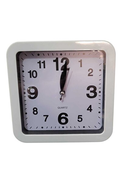 First Choice special clock, 15 x 15 cm battery operated and alarm function WHITE