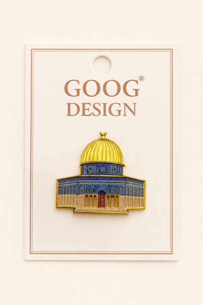 GOOG DESIGN Mescid-i Aksa Metal Telefon Arkası Süsü – 3D Kabartmalı Altın Detaylı Sticker Etiket