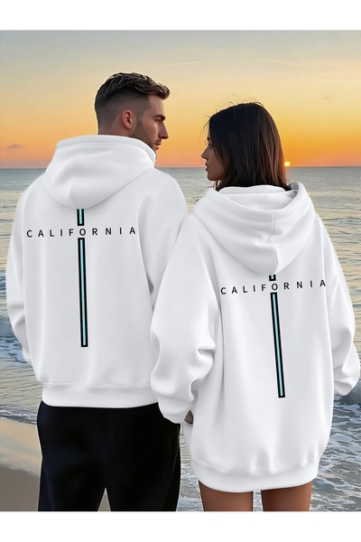 cc collection Hanorac supradimensionat cu imprimeu California pentru cupluri ...