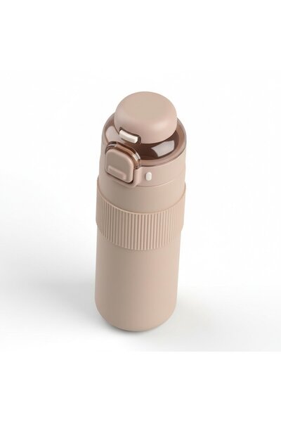 Kale Termos Paslanmaz Çelik Termos 700 ml-Tektuşla Açılır Çift Kullanımlı Kapak